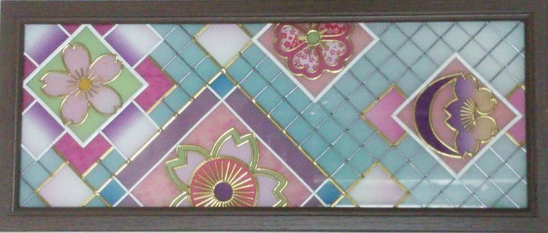 グラスアートの横長の作品