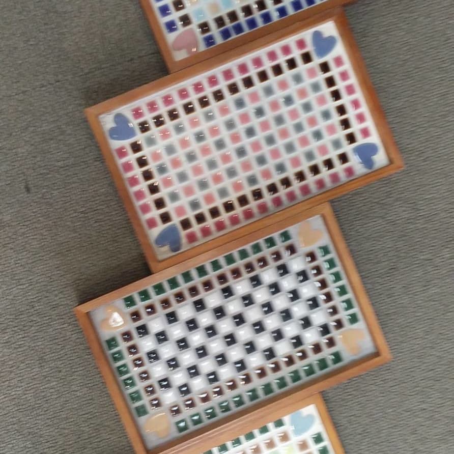 タイルクラフトのプレートの作品