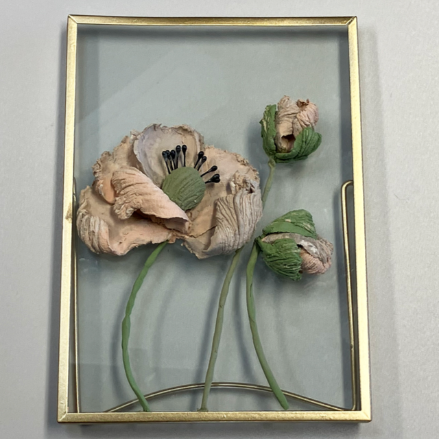 スカルプチャーフラワーペインティングの作品