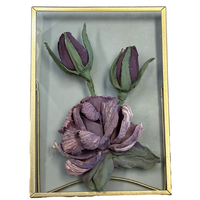 スカルプチャーフラワーペインティングの作品