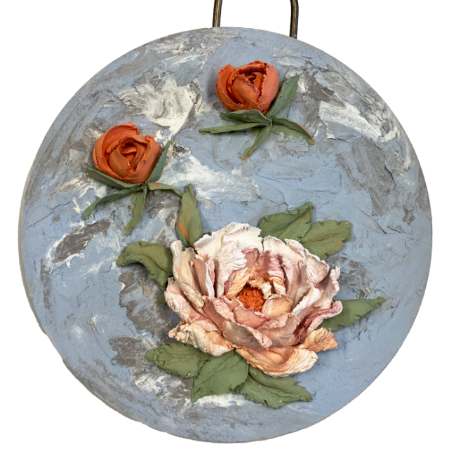 スカルプチャーフラワーペインティングの作品