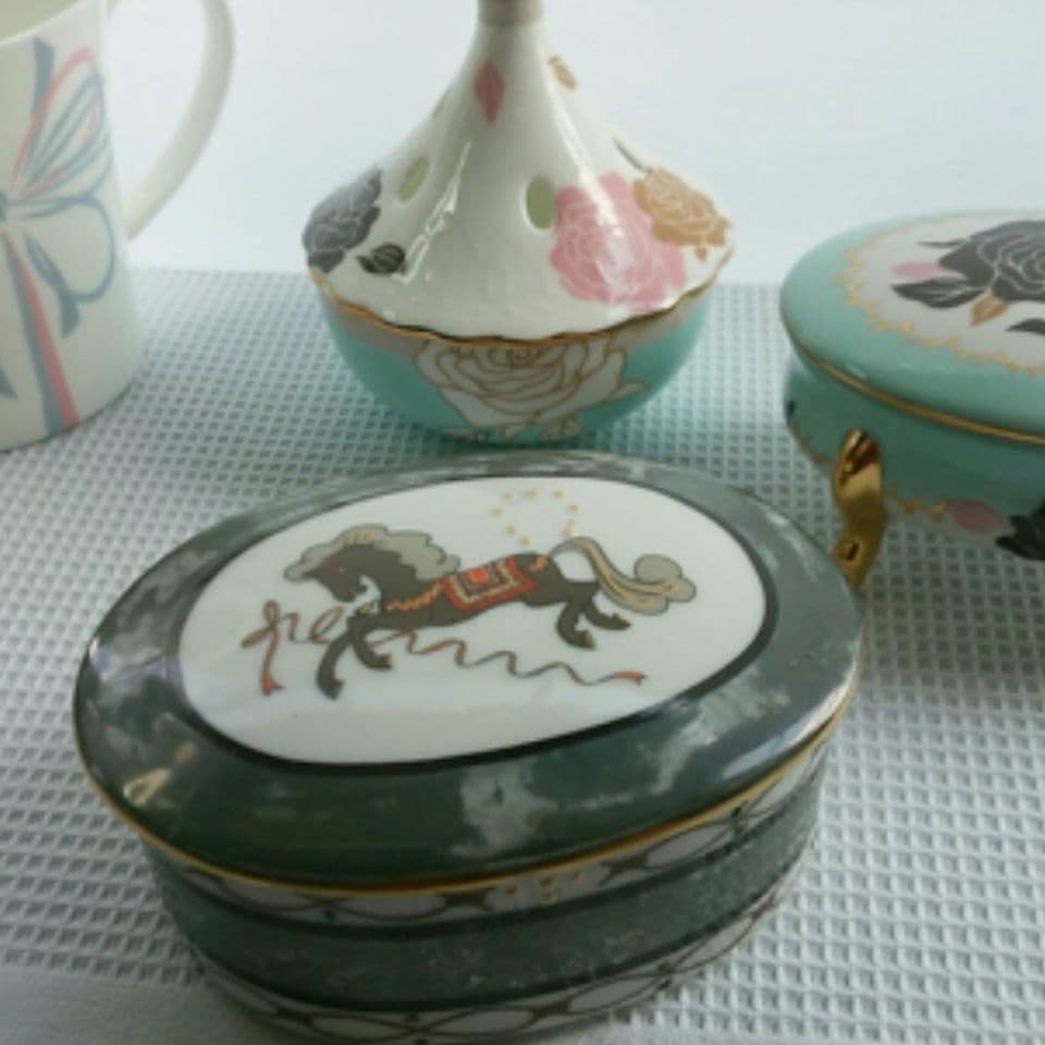 ポーセラーツ‗器の絵付け作品