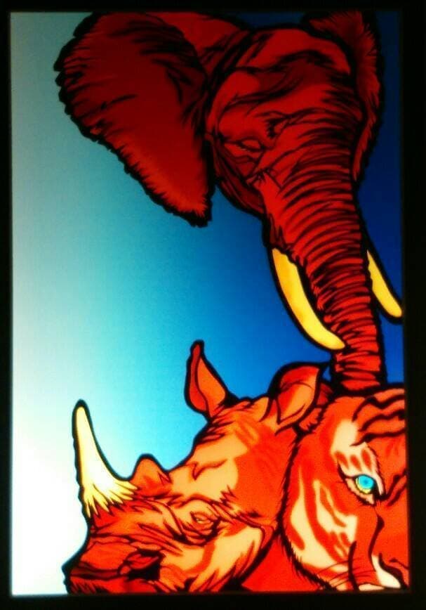 2018シルエットアートコンクールで入選したエゴイストの果ての赤というタイトルの作品