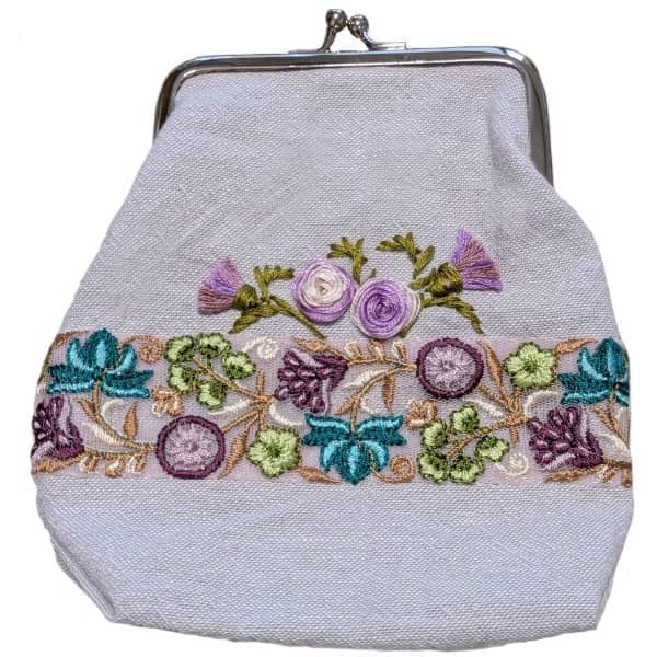 布クラフトのがま口ポーチの作品