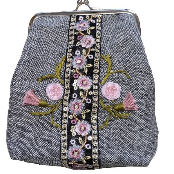 布クラフトのがま口ポーチの作品